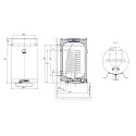 Combined vertical water heater DRAŽICE OKC 80 l