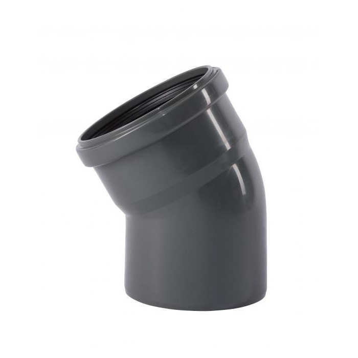 Siseveetorustiku küünarnukk WAVIN Optima 110 x 30°, hall