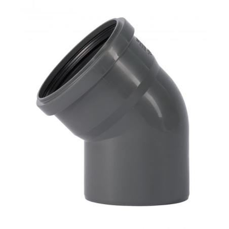 WAVIN Optima 110 x 45° gray indoor sewage elbow