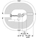 Overflow bath siphon GEBERIT, chrome cover
