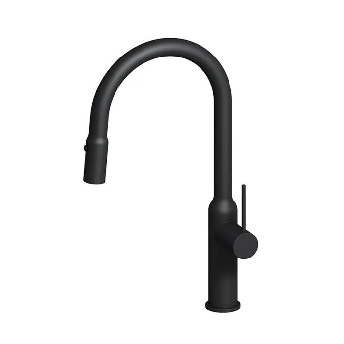 Kitchen (sink) faucet with pull-out hose, black matte