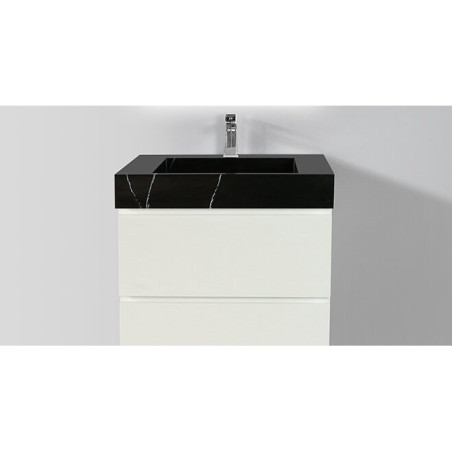 Sink mounted on the VITRAZ 610 x 559 mm furniture, black marble