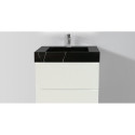 Sink mounted on the VITRAZ 610 x 559 mm furniture, black marble