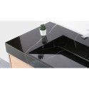 The sink is mounted on the VITRAZ furniture, 1220 x 559 mm, black marble.