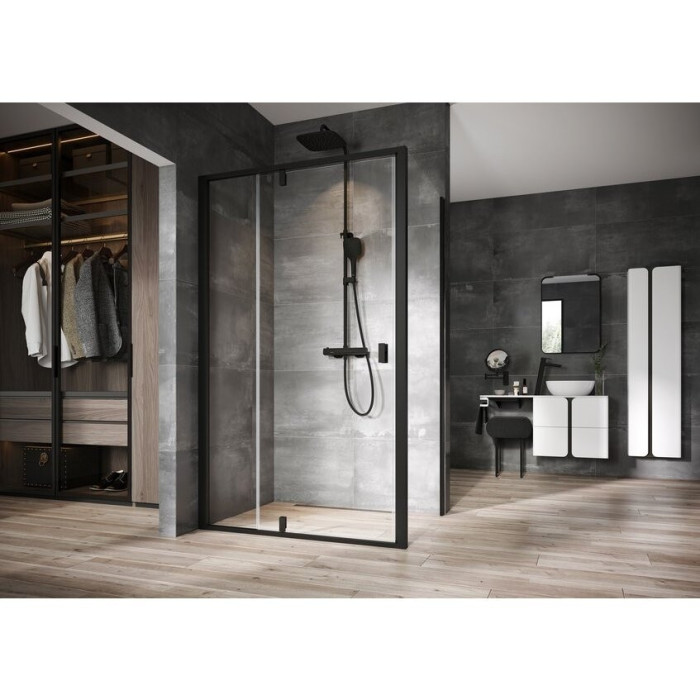 Зеркало RAVAK STRIP I 600x700 черное LED светильники