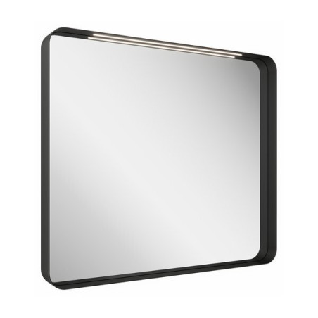 Зеркало RAVAK STRIP I 900x700 черное LED светильники