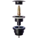 Luxury Click Clack universal drain valve, black-matte