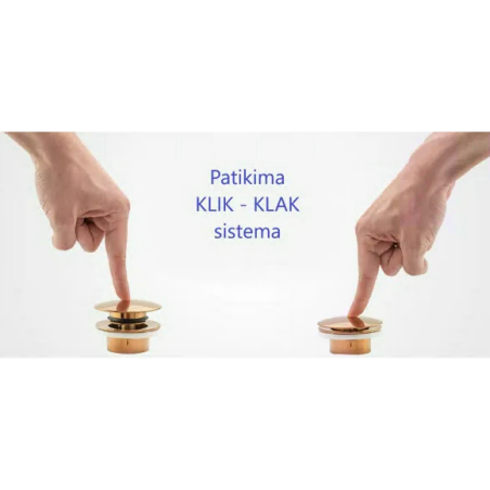 Põhja ventiil LUXURY Click Clack universaalne, valge