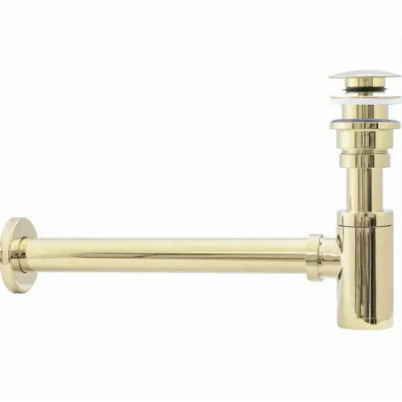 Vannitoa sifoni põhja ventiili Click Clack komplekt LUXURY P1 universaalne, kuldne