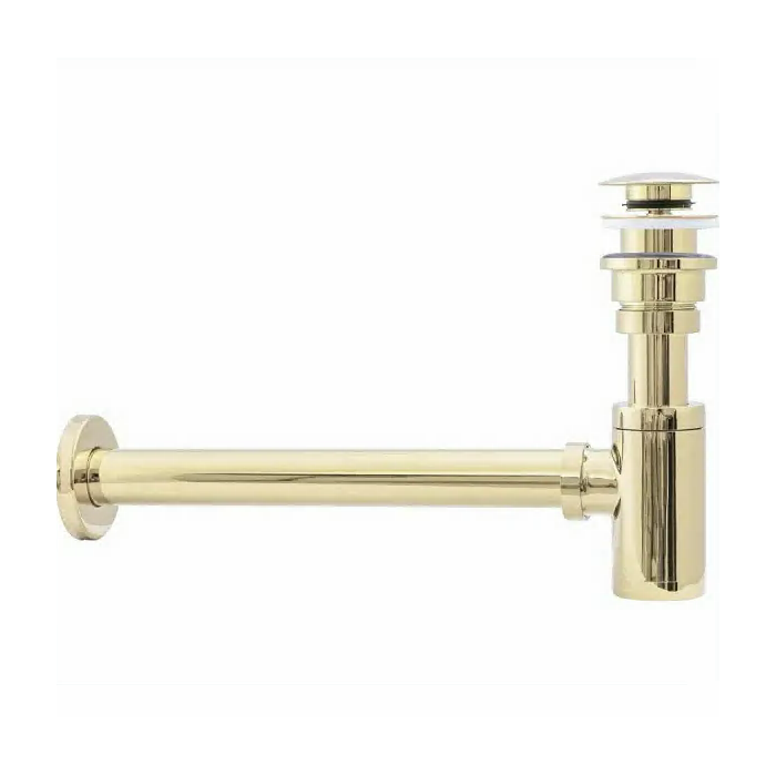 Luxury P1 universal Click Clack sink siphon drain valve set, gold