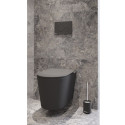 Hanging toilet SAT Infinitio Compact Rimless with Slim Slow close lid, black-matt