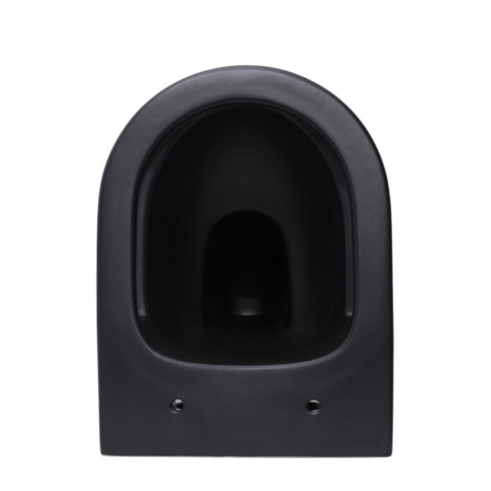 Hanging toilet SAT Infinitio Compact Rimless with Slim Slow close lid, black-matt