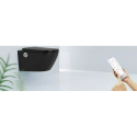 Rippuv WC koos bidetiga MEPA Rimless funktsiooniga, must-matt, koos istekoha ja kaanega