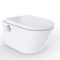 Hanging toilet with bidet function MEPA Rimless with seat and lid