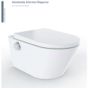 Hanging toilet with bidet function MEPA Rimless with seat and lid