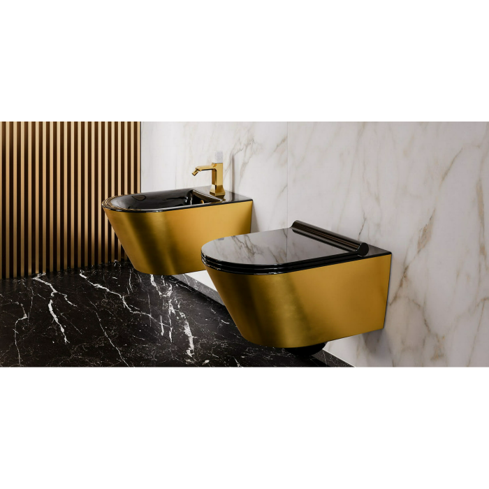 Hanging bidet MEPA, black/gold