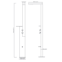 Outdoor shower panel MEPAshower steel 717