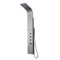 Stainless steel shower panel MEPAshower 725 with thermostatic mixer