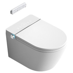 Rippuv WC koos bidetifunktsiooniga Rimless koos istekoha ja kaanega