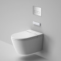 Hanging toilet with bidet function Rimless with seat and lid