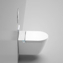 Hanging toilet with bidet function Rimless with seat and lid