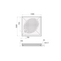 Используйте поддон для душа из камня PAA Art KV (выбор различных размеров)