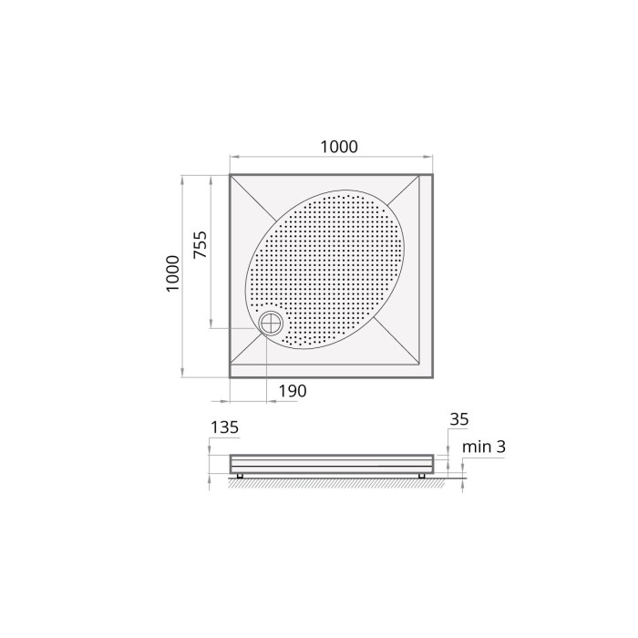Use the PAA Art KV stone shower tray (Available in various sizes)