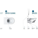 Rippuv WC-pott CATALANO Sfera Rimless koos Slim Slow close kaanega