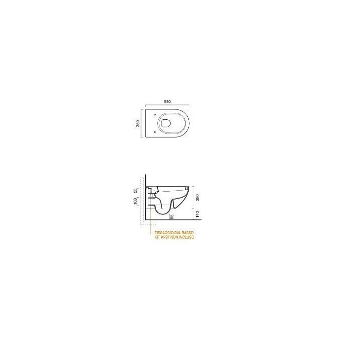 Подвесной унитаз CATALANO Sfera Rimless с крышкой Slim Slow close
