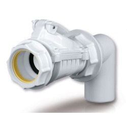 Backflow sewer valve with KARMAT DN 50 mounting, angled