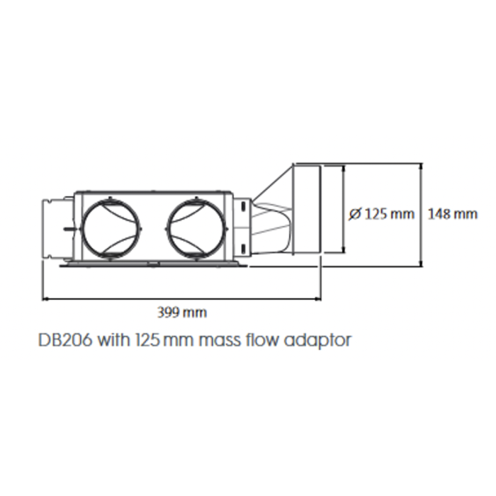 Воздушный распределительный коллектор UBBINK Air Excellent DBOX 200 Dn 125 - 6 x Dn 75