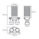 Difuzori kast 180° UBBINK Air Excellent Dn 125 - 2 x Dn 75