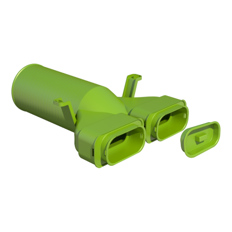 Диффузорный короб 180° UBBINK Air Excellent Dn 125 - 2 x Dn 100 x 50