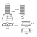 Difuzori karbik 180° UBBINK Air Excellent Dn 125 - 2 x Dn 100 x 50