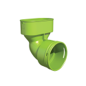 Угол 90° горизонтальный UBBINK Air Excellent DN 75 - 100 x 50 мм