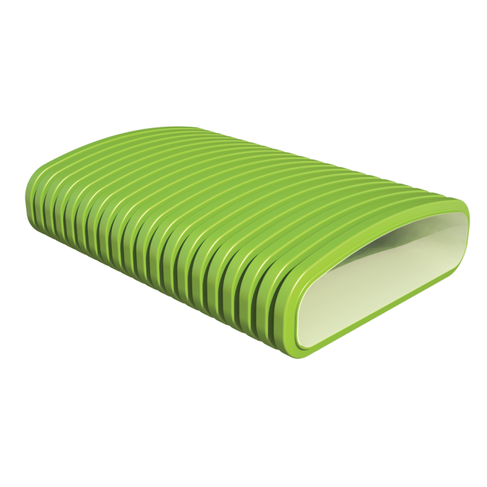 Plastikust poolkumer ovaalne õhutorustik UBBINK 140 x 50 mm - 20 m