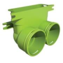 UBBINK Air Excellent Adapter 2 x Dn 75 - Dn 140 x 50 mm