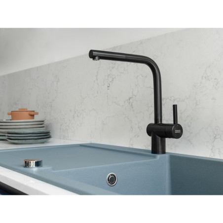 FRANKE Atlas Neo kitchen (sink) faucet, with pull-out hose, industrial black