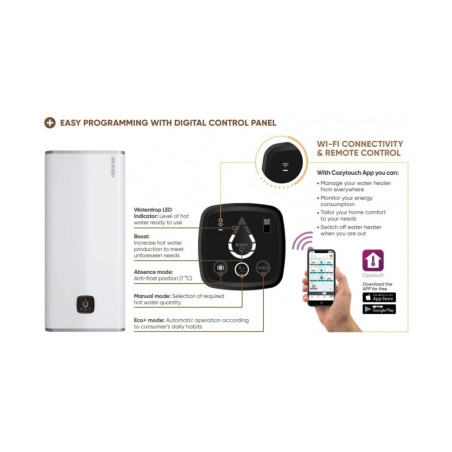 Elektriline veesoojendi ATLANTIC Vertigo Steatite 30 Wi-fi