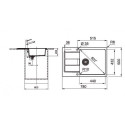 Тектоническая мойка FRANKE Sirius S2D 611-78XL, 78x50 см, "Carbon" (черный)