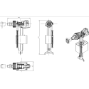 TECE F10 concealed cistern filling valve