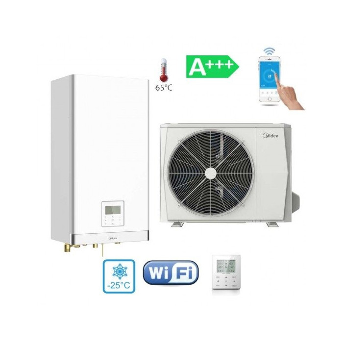 Тепловой насос воздух-вода MIDEA "M-Thermal Arctic" 8 кВт MHA-V8W/D2N8-B + HB-A100