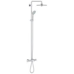 GROHE Euphoria 260 thermostatic bath-shower system with white Euphoria 110 massage hand shower