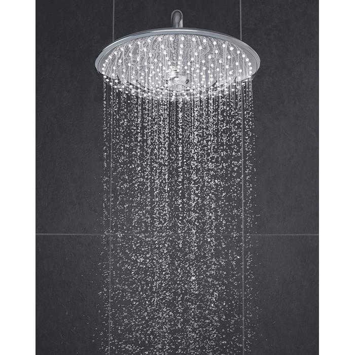 GROHE Euphoria 260 thermostatic bath-shower system with white Euphoria 110 massage hand shower