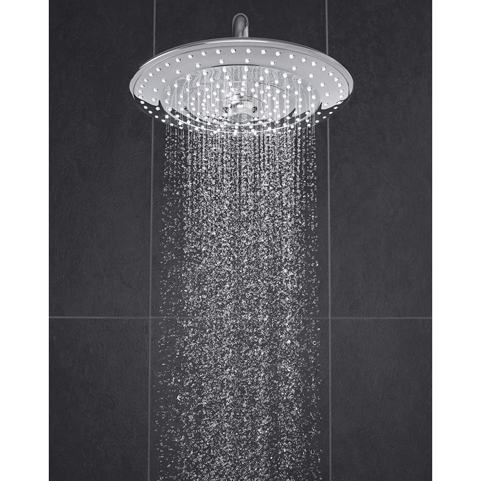 GROHE Euphoria 260 thermostatic bath-shower system with white Euphoria 110 massage hand shower