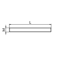 Siregine riba NICZUK M12 x 2000 mm (8.8) DIN 975, ZN