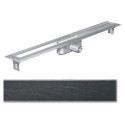 ACO ShowerDrain C horizontal flange shower channel set with Wave 3 in 1 grates (Various length options)