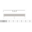 ACO ShowerDrain C horizontal flange shower channel set with Wave 3 in 1 grates (Various length options)