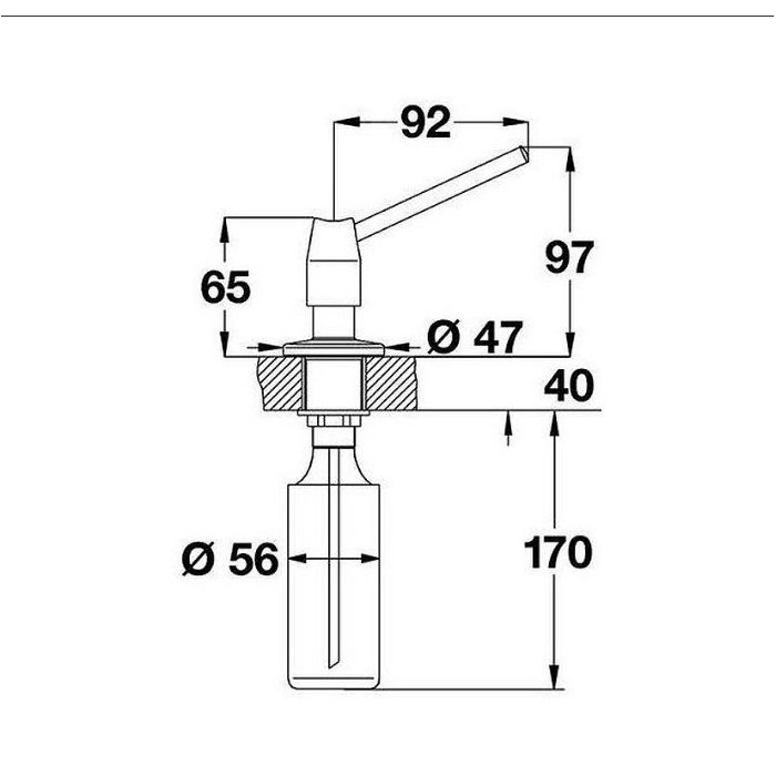Liquid soap dispensers BLANCO TANGO, capacity 300 ml, 511266