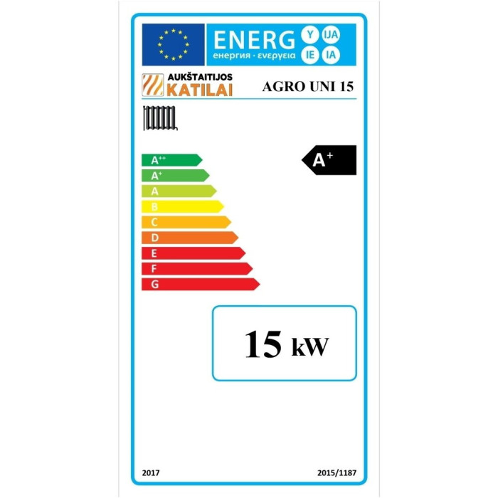 Universal pellet boiler AUKŠTAITIJOS KATILAI Agro Uni 20 kW